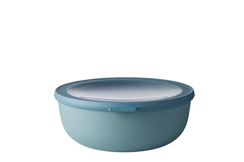 Mepal - Multi Bowl Cirqula Round - Vorratsdose mit Deckel - Geeignet als Luftdichte Aufbewahrungsbox für den Kühlschrank, Mikrowellengeschirr & als Frischhaltedosen - 2250 ml - Nordic Green von Mepal