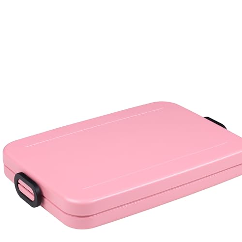 Mepal - Lunchbox Take A Break flach - Ideale Brotdose für Laptoptasche oder Rucksack - Flach geformte Essensbox für 2 Sandwiches oder 4 Scheiben Brot - 800 ml - Nordic Pink von Mepal