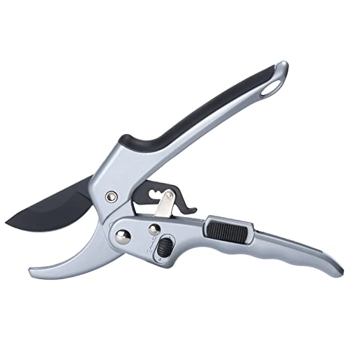 MEPEREZ Premium-Gartenschere, 3-mal einfacher, Arthritis-schwache Handschere (verbesserte Gartenschere, schwarz) von MEPEREZ