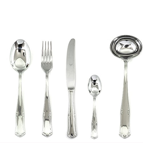 Mepra Bavaria Moka Besteck-Set, Edelstahl, silberfarben, spülmaschinenfest, 30-teilig 30-tlg. Mokka-Set NA silber von MEPRA