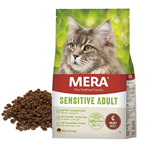 MERA Cats Sensitive Adult Insect (2kg), Trockenfutter für Katzen, hypoallergen mit Insektenprotein, getreidefrei & nachhaltig MERA Cats Sensitive Adult Insect (2kg), Trockenfutter für Katzen, hypoallergen mit Insektenprotein, getreidefrei & nachhaltig von MERA