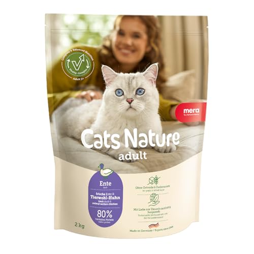 MERA Cats Nature Ente Premium Katzenfutter Trocken 400g | Getreidefrei & zuckerfrei | Adult Katzen Trockenfutter hoher Fleischanteil | Dry Cat Food von MERA
