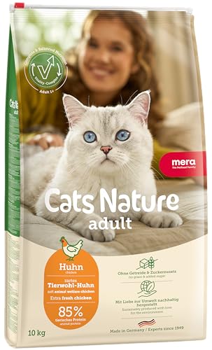 MERA Cats Nature Huhn Premium Katzenfutter Trocken 10kg | Getreidefrei & zuckerfrei | Adult Katzen Trockenfutter hoher Fleischanteil | Dry Cat Food MERA Cats Nature Huhn Premium Katzenfutter Trocken 10kg | Getreidefrei & zuckerfrei | Adult Katzen Trockenfutter hoher Fleischanteil | Dry Cat Food von MERA