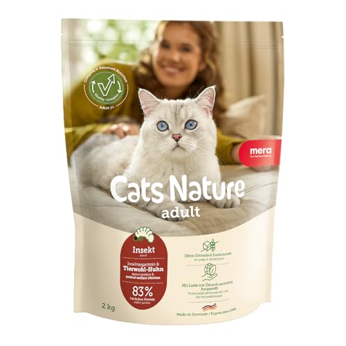 MERA Cats Nature Insekt Premium Katzenfutter Trocken 400g | Getreidefrei & zuckerfrei | Nachhaltig & mit viel Insektenprotein | Adult Katzen Trockenfutter | Dry Cat Food von MERA