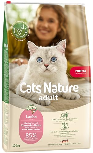 MERA Cats Nature Lachs Premium Katzenfutter Trocken 10kg | Getreidefrei & zuckerfrei | Adult Katzen Trockenfutter hoher Fleischanteil | Dry Cat Food MERA Cats Nature Lachs Premium Katzenfutter Trocken 10kg | Getreidefrei & zuckerfrei | Adult Katzen Trockenfutter hoher Fleischanteil | Dry Cat Food von MERA