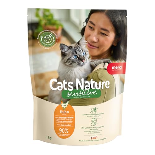 MERA Cats Nature Sensitive Huhn Katzenfutter Trocken 2kg | Mono-Protein, getreidefrei & zuckerfrei | Katzen Trockenfutter hoher Fleischanteil & leicht verdaulich MERA Cats Nature Sensitive Huhn Katzenfutter Trocken 2kg | Mono-Protein, getreidefrei & zuckerfrei | Katzen Trockenfutter hoher Fleischanteil & leicht verdaulich von MERA