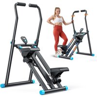 Merach - Klappbarer Stepper & Vertical Climber Heimtrainer – 3 Stufen & höhenverstellbar, LCD-Display & rutschfeste Pedale von MERACH