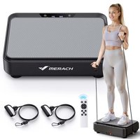 MERACH Mini Vibrationsplatte – 9 Programme, 1–99 Intensitätsstufen, 150W leiser Motor, Fitnessgerät für Zuhause von MERACH