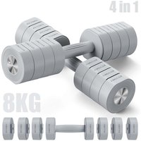 MERACH Verstellbare 4-in-1 Kurzhanteln 2er Set (1–4 kg) – Fitness Dumbbells für Zuhause, grau von MERACH