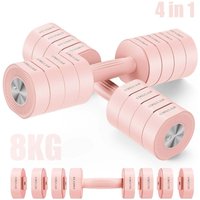 MERACH Verstellbare 4-in-1 Kurzhanteln 2er Set (1–4 kg) – Fitness Dumbbells für Zuhause, rosa von MERACH