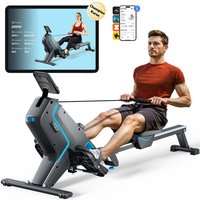 MERACH klappbares Rudergerät – leise Magnetbremse, 16 Stufen, LCD-Display & Tablet-Halter, Ganzkörper-Workout von MERACH
