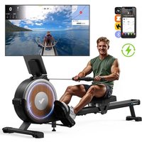 Merach - magnetisches Rudergerät – 16 Stufen Widerstand, Tablet-Halter, leise, vertikal klappbar, bis 158 kg von MERACH