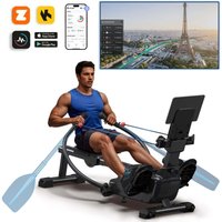Merach - Magnetisches Rudergerät 36 kg Widerstand, 7 Modi, bis 158 kg, lcd & Tablet-Halter, Bluetooth & Kinomap, leise von MERACH