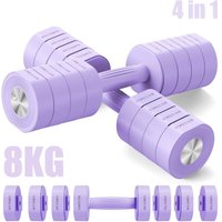 Merach - Verstellbare 4-in-1 Kurzhanteln 2er Set (1–4 kg) – Fitness Dumbbells für Zuhause, lila von MERACH