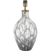 Vibo Tischlampe Anthrazit Artisan Glass & Matt Antik Messingplatte - Merano von MERANO