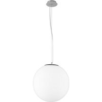Jersey 50cm Globe Pendel-Deckenleuchte Opalglas, Chrom Metall led E27 - Merano von MERANO