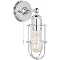 Treviso Badezimmer-Wandlampe aus Metall, verchromt, IP44 - Merano von MERANO