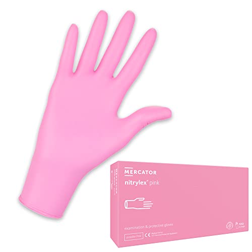 Nitrylhandschuhe Rosa | XS - XL | NITRYLEX PINK Einweghandschuhe Puderfrei Textur an den Fingerspitzen Mikrotextur Nitril-Handschuhe, Größe:XL - 100 Stück, Farbe:Rosa Nitrylhandschuhe Rosa | XS - XL | NITRYLEX PINK Einweghandschuhe Puderfrei Textur an den Fingerspitzen Mikrotextur Nitril-Handschuhe, Größe:XL - 100 Stück, Farbe:Rosa von MERCATOR MEDICAL