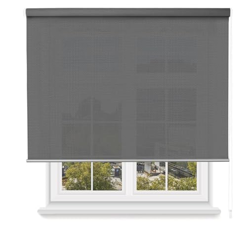 MERCURY TEXTIL - Rollo zum Aufrollen, 5 % Öffnung, bietet Privatsphäre. Verdunkelungsrollo für Türen und Fenster, wärmeisolierend, lichtdurchlässig, Montage an Wand und Decke (100 x 200 cm, Anthrazit) MERCURY TEXTIL - Rollo zum Aufrollen, 5 % Öffnung, bietet Privatsphäre. Verdunkelungsrollo für Türen und Fenster, wärmeisolierend, lichtdurchlässig, Montage an Wand und Decke (100 x 200 cm, Anthrazit) von MERCURY TEXTIL