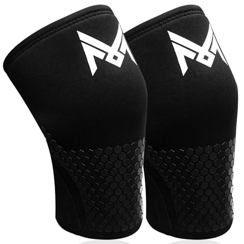 MERCURYAL 2er-Pack Crossfit-Knieschoner für Training, Gym-Knieschützer, Powerlifting Knieschützer, Neopren, 5 mm, Knieschoner fürs Fitnessstudio für Männer und Frauen (XL) von MERCURYAL
