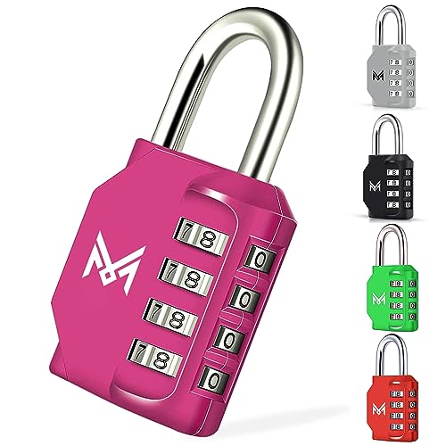 MERCURYAL Kombinationsschloss, Spindschloss, 4-stellige Sicherheitsschlösser, 1/2 Stück, Schwarz, Kofferschloss, Fitnessstudio, Schubladen, Fitnessstudio (1 Stück, Rosa) von MERCURYAL