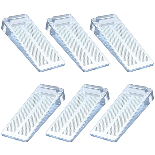 MERCURYAL Türstopper, rutschfest, aus Gummi, zum Schutz von Wand und Möbeln, Türstopper, Türhalter, Keil für Türen und Boden (6, transparent) von MERCURYAL
