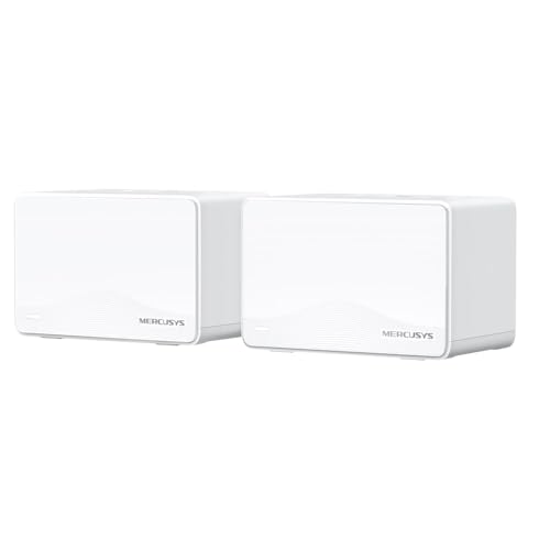 Mercusys Halo H25BE Mesh WLAN Set (2er-Pack), Wi-Fi 7 BE3600 Dualband-Router & Repeater, 3 × Gigabit-Anschlüsse pro Einheit, MU-MIMO, WPA3, Kindersicherung, empfohlen für Häuser mit 2–4 Schlafzimmern von MERCUSYS