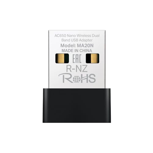 MERCUSYS MA20N TP-Link WLAN-Stick, AC650Mbps, WLAN-Stick für PC, Nanometergröße, WiFi-USB-Stick, WLAN-Karte für PC, Dual-Band-WLAN-Dongle, kompatibel mit Windows 11/10 MERCUSYS MA20N TP-Link WLAN-Stick, AC650Mbps, WLAN-Stick für PC, Nanometergröße, WiFi-USB-Stick, WLAN-Karte für PC, Dual-Band-WLAN-Dongle, kompatibel mit Windows 11/10 von MERCUSYS