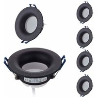 Lot 6 Spots LED Encastrables Complet Noir Rond avec Ampoules GU10 Module Blanc Chaud 3000K 5W 430lm eqv. 50W IP20 Dimmable, Spot encastrable Ø 68mm Lot 6 Spots LED Encastrables Complet Noir Rond avec Ampoules GU10 Module Blanc Chaud 3000K 5W 430lm eqv. 50W IP20 Dimmable, Spot encastrable Ø 68mm von MERETEET