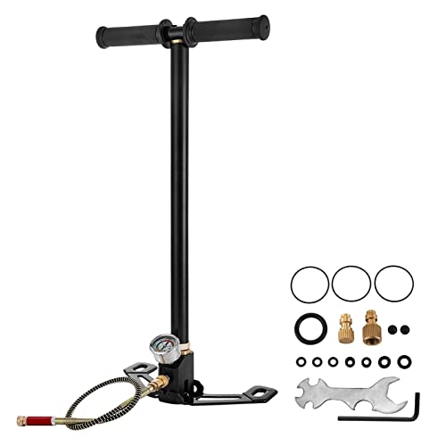 3 Stage PCP Pump + Pressure Gauge 450 0psi Tire Kayak Ball Inflatable Rifle Air Gun Filling Stirrup High Hand Hohe Anpassungsfähigkeit(Noir) von MERHOVO