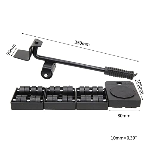 Anhängerstütze, 5 in 1 Möbel Mover Transport Set Mobile Heavy Object Handling Werkzeug Haushalt Mobile Geräte Arbeitersparnis Pry Hand Werkzeugsatz,Korrosionsbeständig(GOLD) von MERHOVO