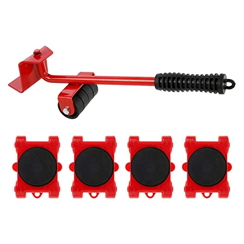 Anhängerstütze, Portable Plastic Heavy Object Mover Professionelle Möbel Transport Lifter Werkzeug Set Rad Bar Roller Bewegliche Handwerkzeuge,Korrosionsbeständig(B) von MERHOVO