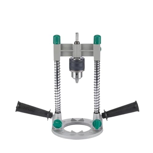 Bohrmaschine, 1,5 mm-13 mm Hand-Elektrobohrerhalterung, verstellbarer vertikaler Bohrführungspositionierer, gerade Winkelführung, Dübel-Locator-Ständer(2 Handles with cover) von MERHOVO