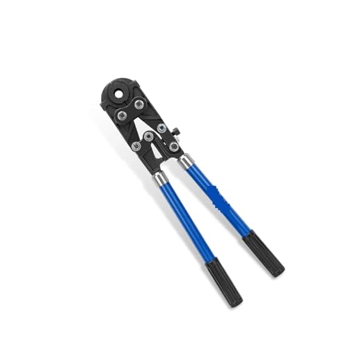 Crimpzange for Sanitärrohre, manuelle Crimpzange mit Scherengriff und 8 TH/V-Backen for PEX-Rohre, Kupfer, Stahl, Aluminiumhülsen für Cu-Kabelschuhe(M12 15 18 22 28) von MERHOVO