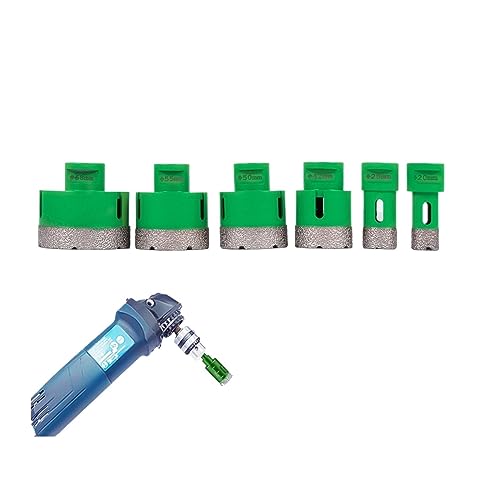 Diamant-Bohrkrone, M14-Gewinde, Keramikfliesen-Lochsägen-Bohrer-Set mit Koffer for Bohren auf Granit, Marmor, Porzellan,Robuste Konstruktion(6 Bits Set2) von MERHOVO