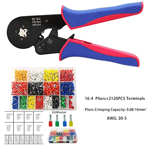 Drahtseilschneider, Crimpzange Kabelschlauch terminal Crimp-Werkzeuge 0.08-16mm² Mini selbsteinstellende elektrische rohrförmige terrules termin box set(16-4 2120 Terminal) von MERHOVO