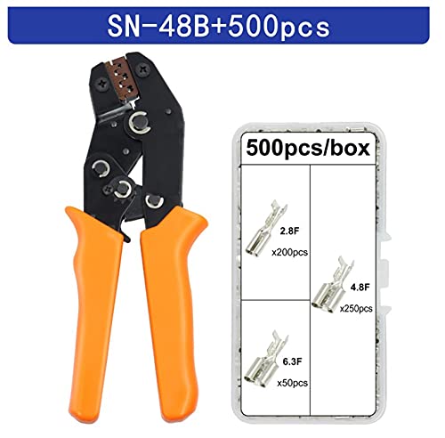 Drahtseilschneider, Draht Crimpzange 0.5-2.5mm2 20-1 3AWG. for Box. TAB 2.8 4.8 6.3 SM2.5 XH2.54 Terminals setzt elektrische Handwerkzeuge(SN-48B 500H) von MERHOVO