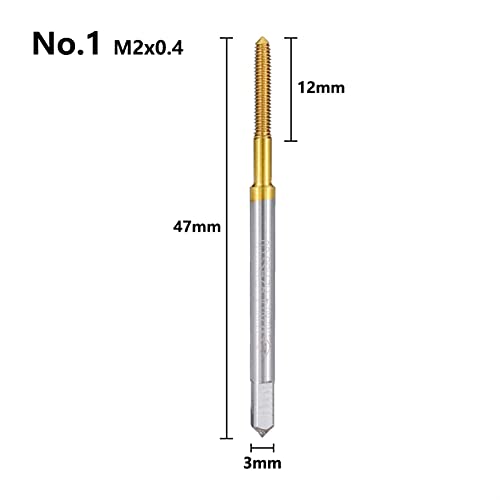 Drahtseilschneider, Extrusionshähne. M2 M3 M4 M5 M6 M8 M10 M12 Zufällige Umformmaschine Steckerhähne Metrische Schraube Gewinde Tap Bohrer Metall-Gewindewerkzeuge(M2x0.4) von MERHOVO