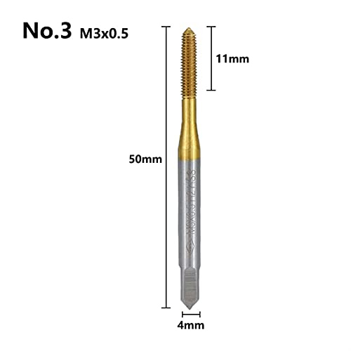 Drahtseilschneider, Extrusionshähne. M2 M3 M4 M5 M6 M8 M10 M12 Zufällige Umformmaschine Steckerhähne Metrische Schraube Gewinde Tap Bohrer Metall-Gewindewerkzeuge(M3x0.5) von MERHOVO
