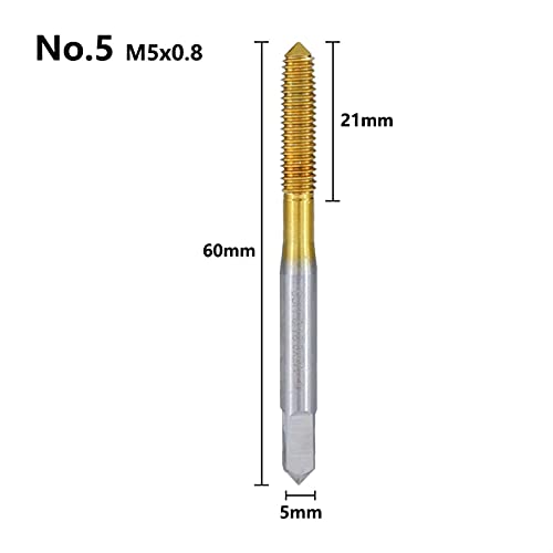 Drahtseilschneider, Extrusionshähne. M2 M3 M4 M5 M6 M8 M10 M12 Zufällige Umformmaschine Steckerhähne Metrische Schraube Gewinde Tap Bohrer Metall-Gewindewerkzeuge(M5x0.8) von MERHOVO