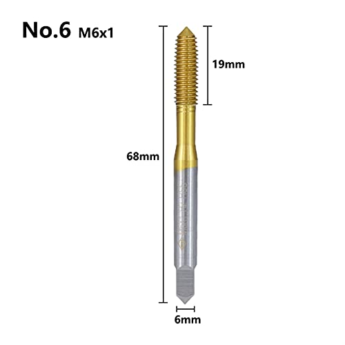 Drahtseilschneider, Extrusionshähne. M2 M3 M4 M5 M6 M8 M10 M12 Zufällige Umformmaschine Steckerhähne Metrische Schraube Gewinde Tap Bohrer Metall-Gewindewerkzeuge(M6x1.0) von MERHOVO