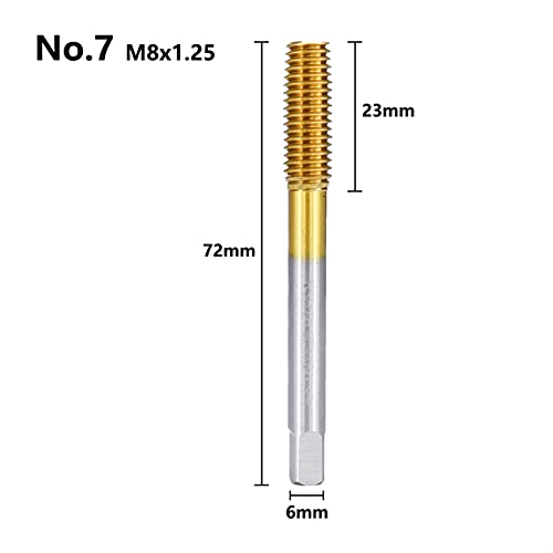 Drahtseilschneider, Extrusionshähne. M2 M3 M4 M5 M6 M8 M10 M12 Zufällige Umformmaschine Steckerhähne Metrische Schraube Gewinde Tap Bohrer Metall-Gewindewerkzeuge(M8x1.25) von MERHOVO