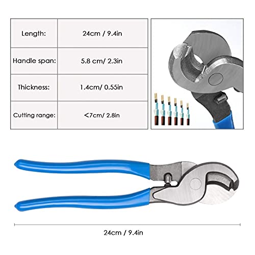 Drahtseilschneider, HX-50B. Batteriekabel-Ansatz Crimp-Werkzeug-Kabel-Crimper-Handratet-Terminal Crimp-Zangen for 6-50mm2 1-1 0AWG Mit Kabelschneider.(HJ-130) von MERHOVO