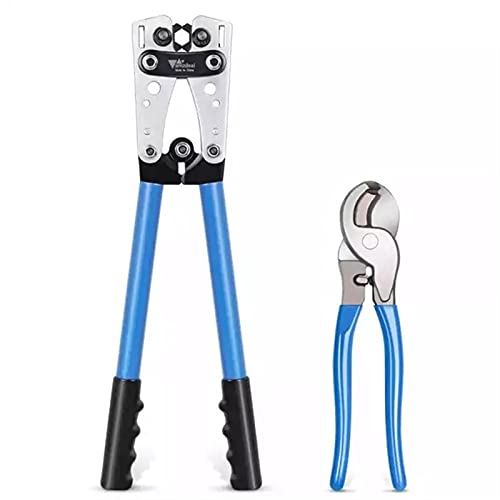 Drahtseilschneider, HX-50B. Batteriekabel-Ansatz Crimp-Werkzeug-Kabel-Crimper-Handratet-Terminal Crimp-Zangen for 6-50mm2 1-1 0AWG Mit Kabelschneider.(HJ-130 HX-50B) von MERHOVO