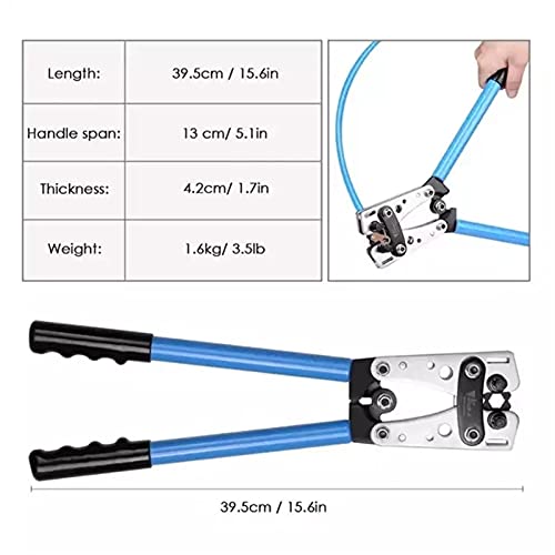 Drahtseilschneider, HX-50B. Batteriekabel-Ansatz Crimp-Werkzeug-Kabel-Crimper-Handratet-Terminal Crimp-Zangen for 6-50mm2 1-1 0AWG Mit Kabelschneider.(HX-50B) von MERHOVO