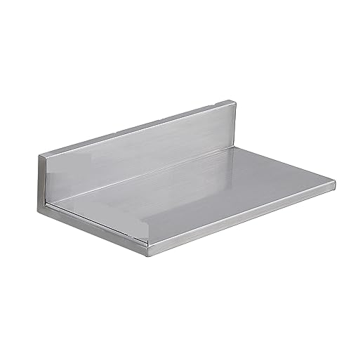 Edelstahlregal, an der Wand montiertes schwebendes Regal mit Halterungen, Robustes Lagerregal for Restaurant, Bar, Zuhause,Robuste Konstruktion(8.6x16 in) von MERHOVO