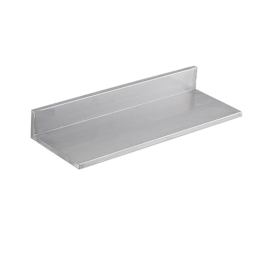 Edelstahlregal, an der Wand montiertes schwebendes Regal mit Halterungen, Robustes Lagerregal for Restaurant, Bar, Zuhause,Robuste Konstruktion(8.6x24 in) von MERHOVO
