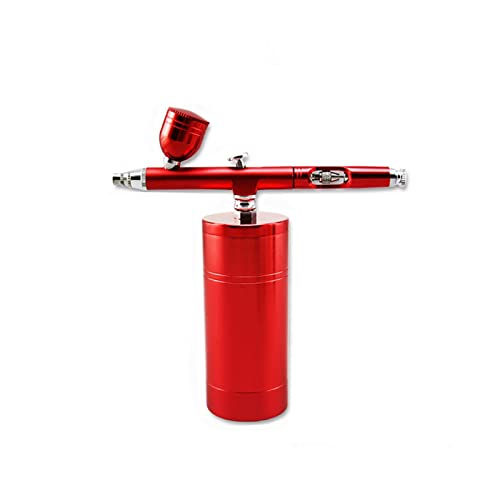 Farbspritzgerät, Beste drahtlose Airbrush-Kit Automobilauto Modell Skala Schnurlose Spray for automatische Körpermalerei Maschine pneumatisches Werkzeug,Hohe Effizienz(Part A Red) von MERHOVO