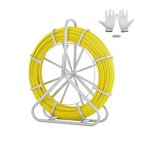 Fish Tape Fiberglas 600/656ft Duct Rodder Fishtape Wire Puller Angelwerkzeuge Wände und elektrische Leitungen nicht leitend,Robuste Konstruktion(600ft) von MERHOVO