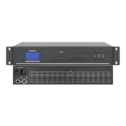 HD/Video Matrix Switch 4x4 8x8 8x16 16x16 16x32Chassis Stil Digital Signal Host Switcher 1080P Nahtlose Umschaltung(R,With Network Control) von MERHOVO